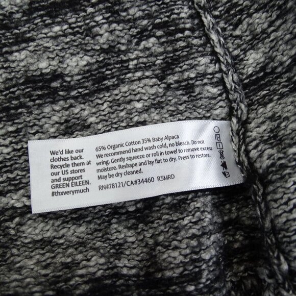 Eileen Fisher Women’s Gray‎ Sz L Baby Alpaca Open Cardigan Sweater Knit Jacket - Picture 3 of 7